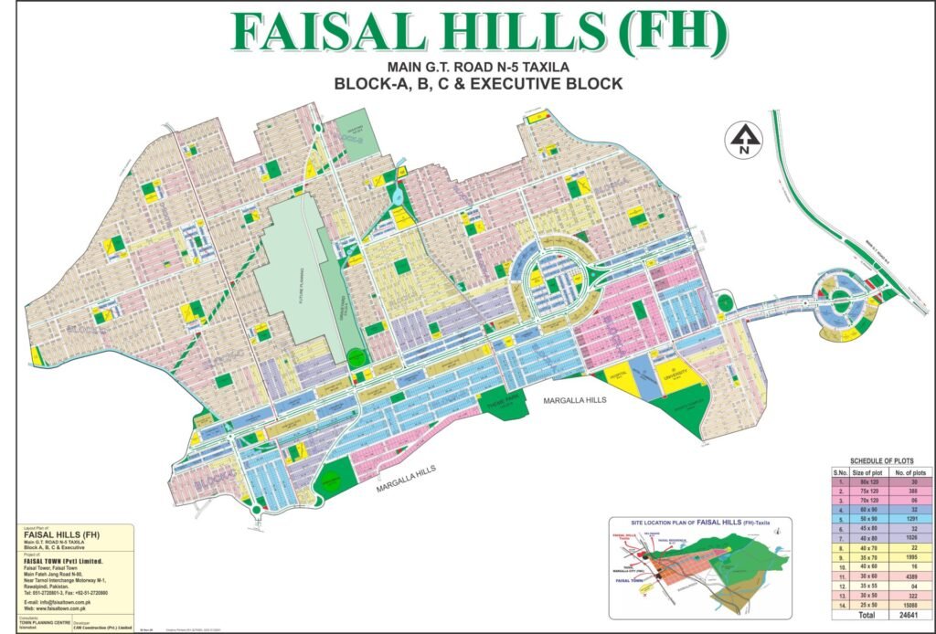 Faisal Hills Taxila Map