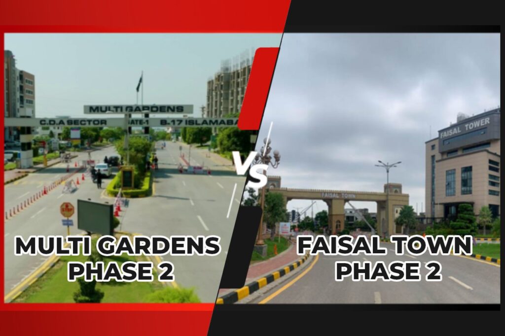 Multi gardens phase 2 vs faisal town phase 2